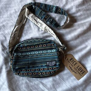 Rice Love Crossbody Purse Bag Blue